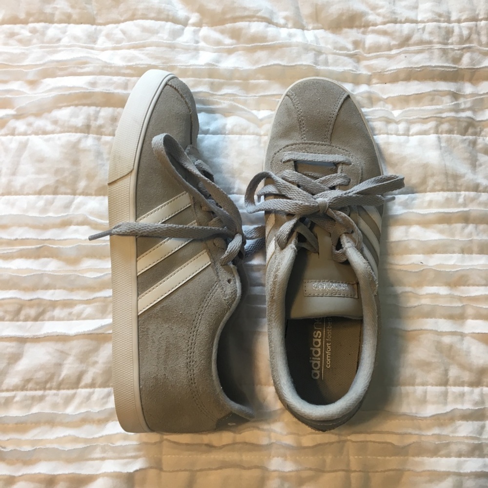 Last chance! Adidas Neo Gray Courtset Suede Sneaker